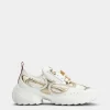 Roger Vivier Viv' on the Run Sneakers in leather and fabric Hot