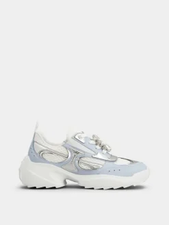 Roger Vivier Viv' on the Run Sneakers in leather and fabric Sale