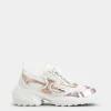 Roger Vivier Viv' on the Run Sneakers in leather and fabric Hot