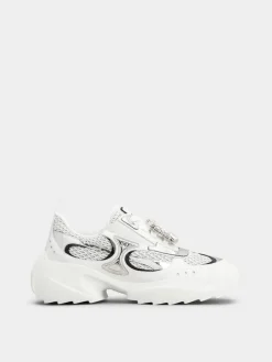 Roger Vivier Viv' on the Run Sneakers in leather and fabric Fashion