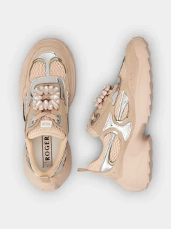 Roger Vivier Viv' on the Run Sneakers in suede and fabric New