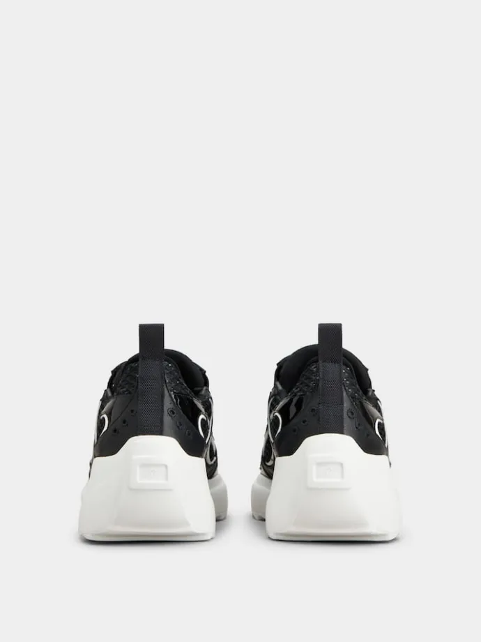 Roger Vivier Viv' on the Run Sneakers in patent leather and fabric Clearance