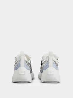 Roger Vivier Viv' on the Run Sneakers in leather and fabric Sale