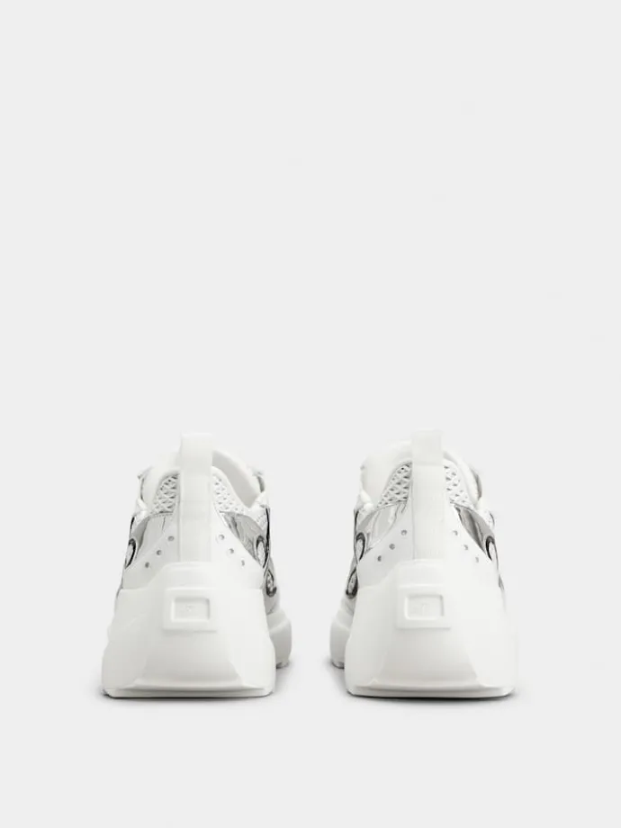 Roger Vivier Viv' on the Run Sneakers in leather and fabric Fashion