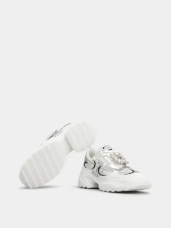Roger Vivier Viv' on the Run Sneakers in leather and fabric Fashion
