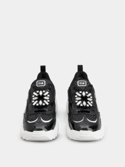 Roger Vivier Viv' on the Run Sneakers in patent leather and fabric Clearance
