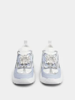 Roger Vivier Viv' on the Run Sneakers in leather and fabric Sale