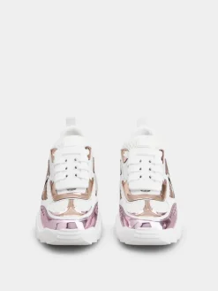 Roger Vivier Viv' on the Run Sneakers in leather and fabric Hot
