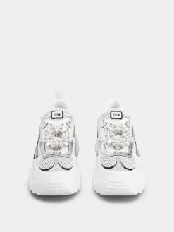 Roger Vivier Viv' on the Run Sneakers in leather and fabric Fashion