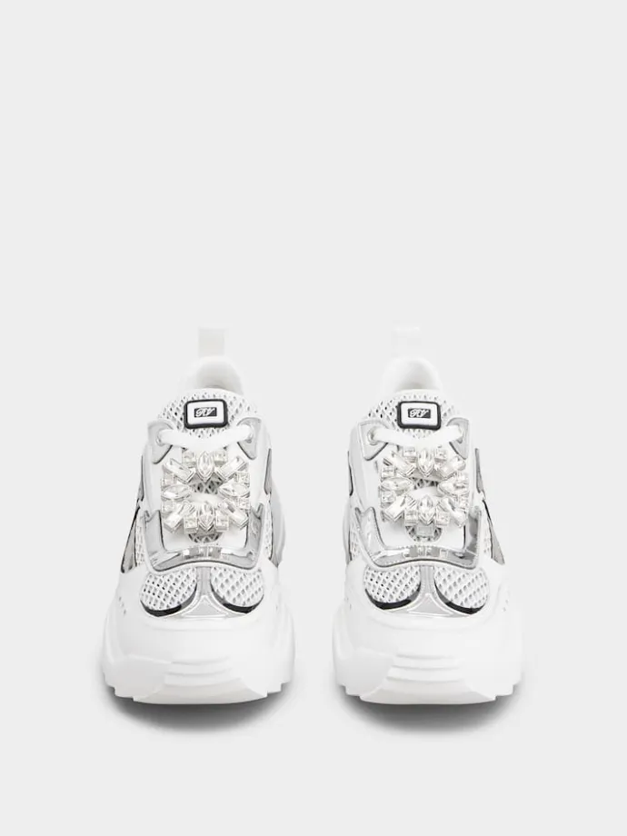 Roger Vivier Viv' on the Run Sneakers in leather and fabric Fashion