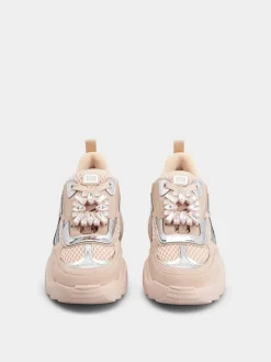 Roger Vivier Viv' on the Run Sneakers in suede and fabric New