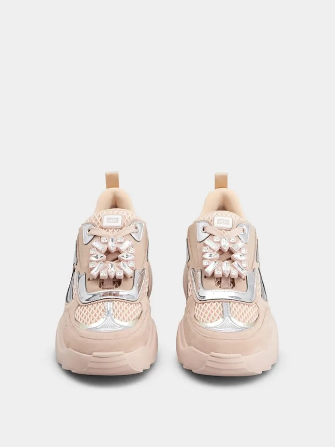 Roger Vivier Viv' on the Run Sneakers in suede and fabric New