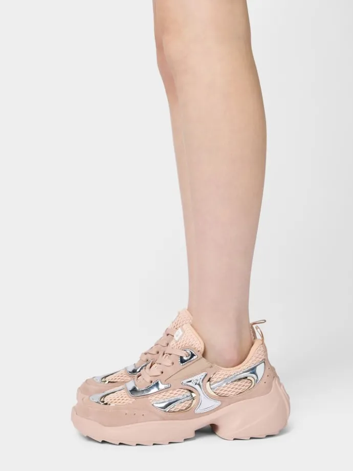 Roger Vivier Viv' on the Run Sneakers in suede and fabric New