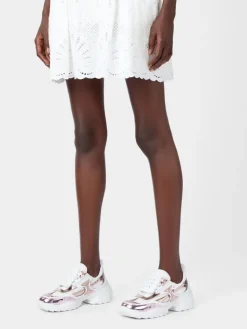 Roger Vivier Viv' on the Run Sneakers in leather and fabric Hot