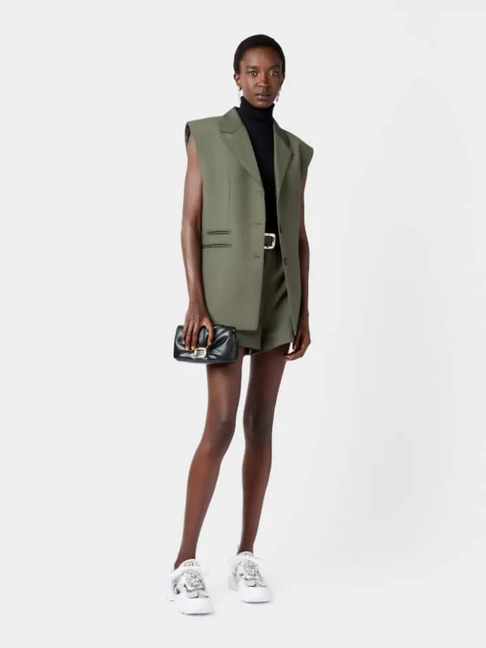 Roger Vivier Viv' on the Run Sneakers in leather and fabric Fashion