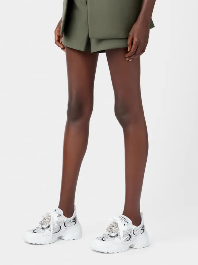 Roger Vivier Viv' on the Run Sneakers in leather and fabric Fashion