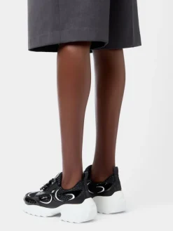Roger Vivier Viv' on the Run Sneakers in patent leather and fabric Clearance