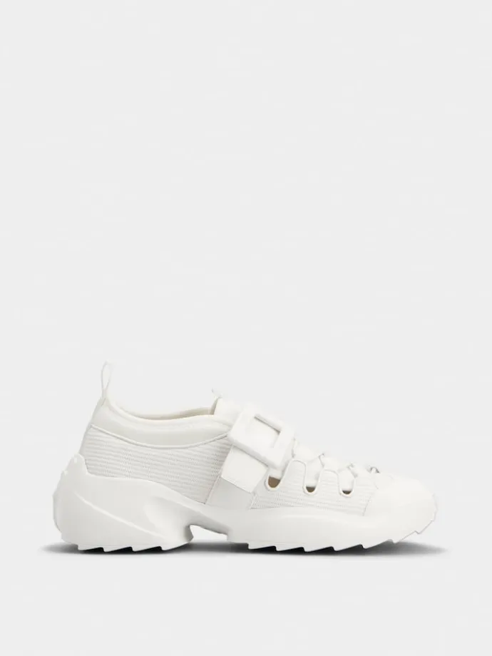 Roger Vivier Viv' on the Run Trekky Sneakers in fabric and leather Fashion