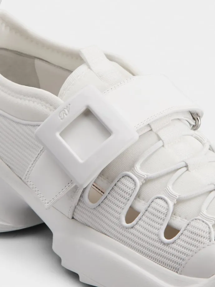 Roger Vivier Viv' on the Run Trekky Sneakers in fabric and leather Fashion
