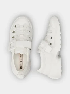 Roger Vivier Viv' on the Run Trekky Sneakers in fabric and leather Fashion