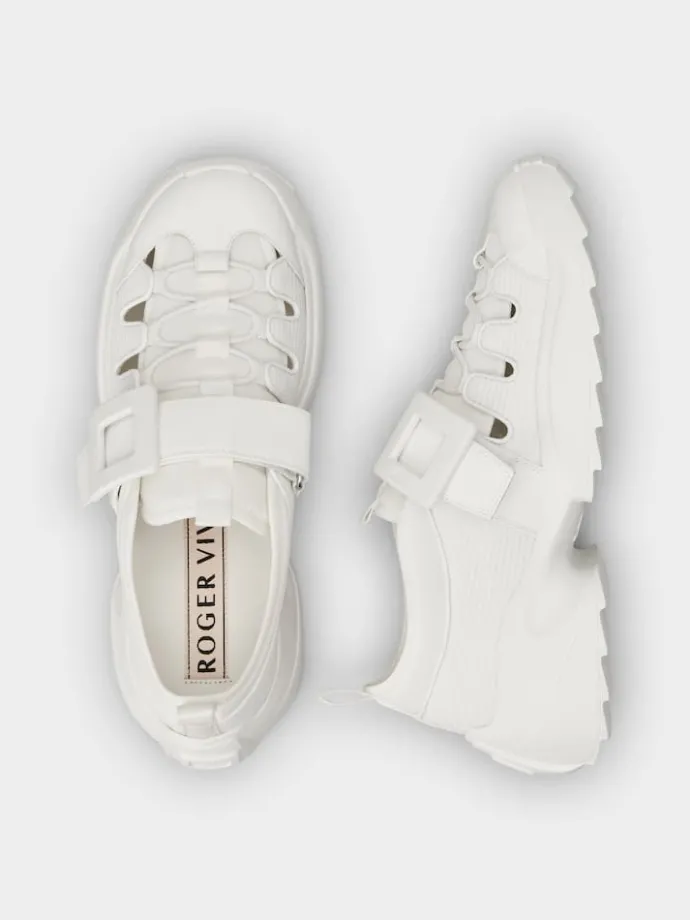 Roger Vivier Viv' on the Run Trekky Sneakers in fabric and leather Fashion
