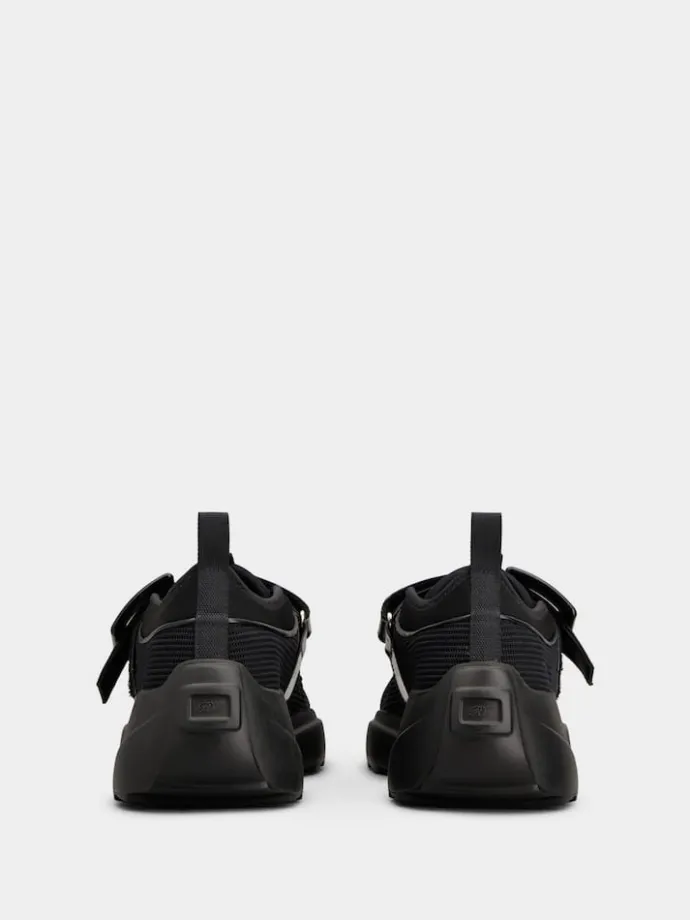Roger Vivier Viv' on the Run Trekky Sneakers in fabric and patent leather Clearance