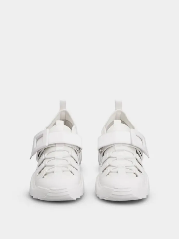 Roger Vivier Viv' on the Run Trekky Sneakers in fabric and leather Fashion