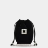 Roger Vivier Viv' Pocket Strass Cube Bag in Velvet Sale