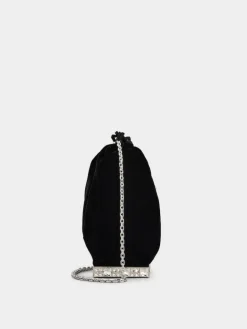 Roger Vivier Viv' Pocket Strass Cube Bag in Velvet Sale