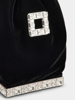 Roger Vivier Viv' Pocket Strass Cube Bag in Velvet Sale