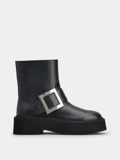 Roger Vivier Viv' Rangers Booties in leather Outlet