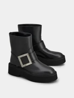 Roger Vivier Viv' Rangers Booties in leather Outlet