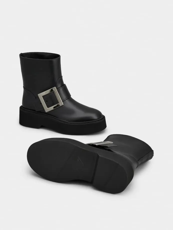 Roger Vivier Viv' Rangers Booties in leather Outlet