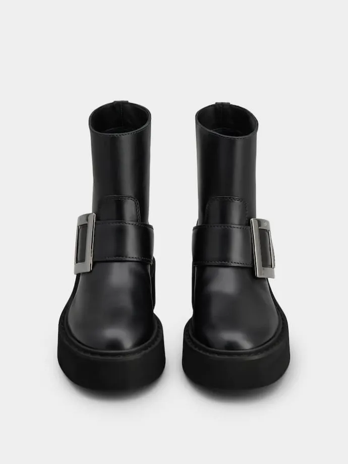 Roger Vivier Viv' Rangers Booties in leather Outlet