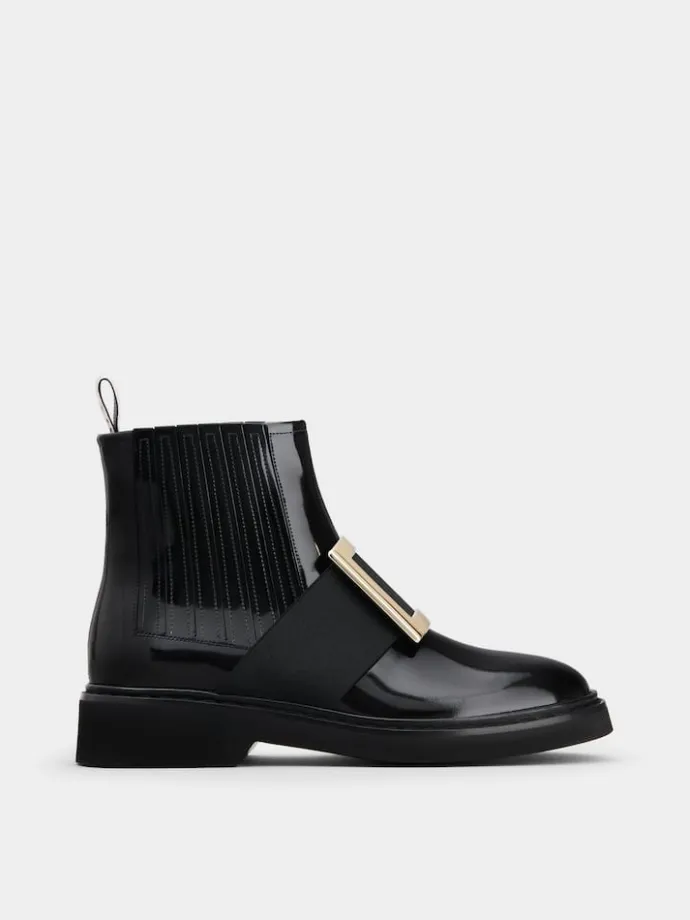 Roger Vivier Viv' Rangers Chelsea Booties in leather Outlet