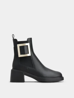 Roger Vivier Viv' Rangers Chelsea Booties in leather Hot