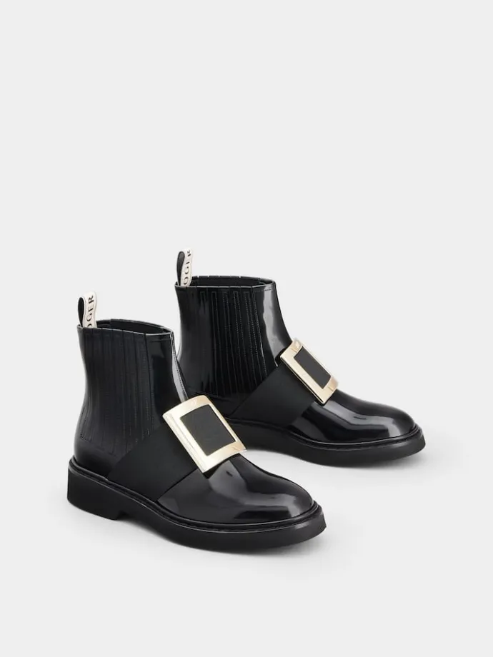 Roger Vivier Viv' Rangers Chelsea Booties in leather Outlet