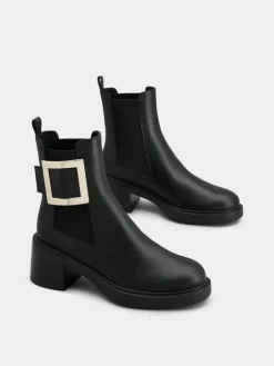 Roger Vivier Viv' Rangers Chelsea Booties in leather Hot