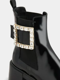 Roger Vivier Viv' Rangers Chelsea Booties in leather Clearance