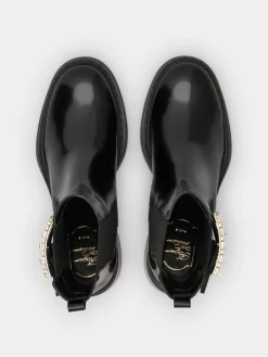 Roger Vivier Viv' Rangers Chelsea Booties in leather Clearance