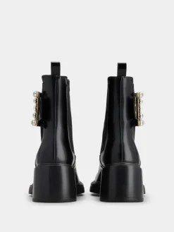 Roger Vivier Viv' Rangers Chelsea Booties in leather Clearance