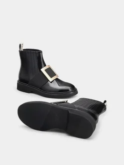 Roger Vivier Viv' Rangers Chelsea Booties in leather Outlet