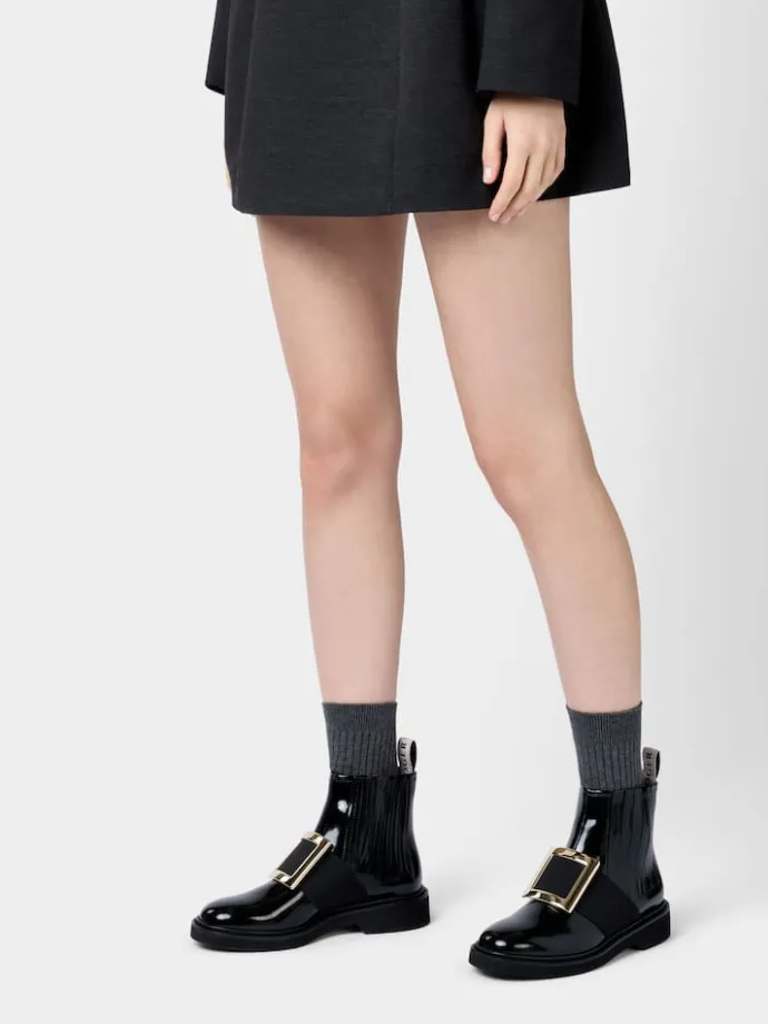 Roger Vivier Viv' Rangers Chelsea Booties in leather Outlet