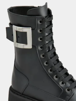 Roger Vivier Viv' Rangers Combat Boots in leather Clearance