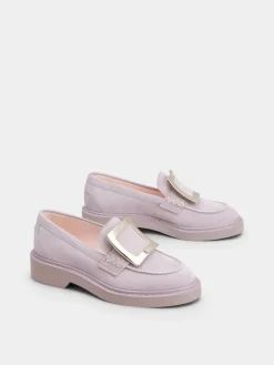 Roger Vivier Viv' Rangers Loafers in suede Online
