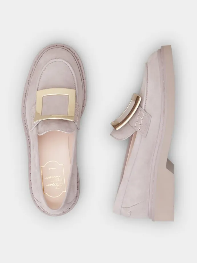 Roger Vivier Viv' Rangers Loafers in suede Online