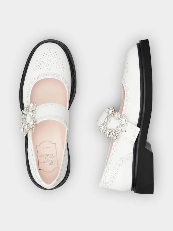 Roger Vivier Viv' Rangers Mary Janes in leather Outlet