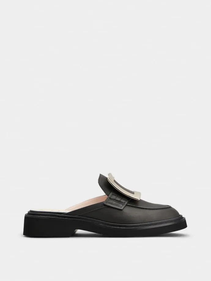 Roger Vivier Viv' Rangers Mules in leather Discount