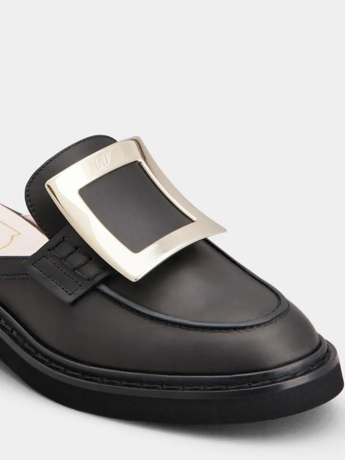 Roger Vivier Viv' Rangers Mules in leather Discount