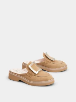Roger Vivier Viv' Rangers Mules in suede Hot
